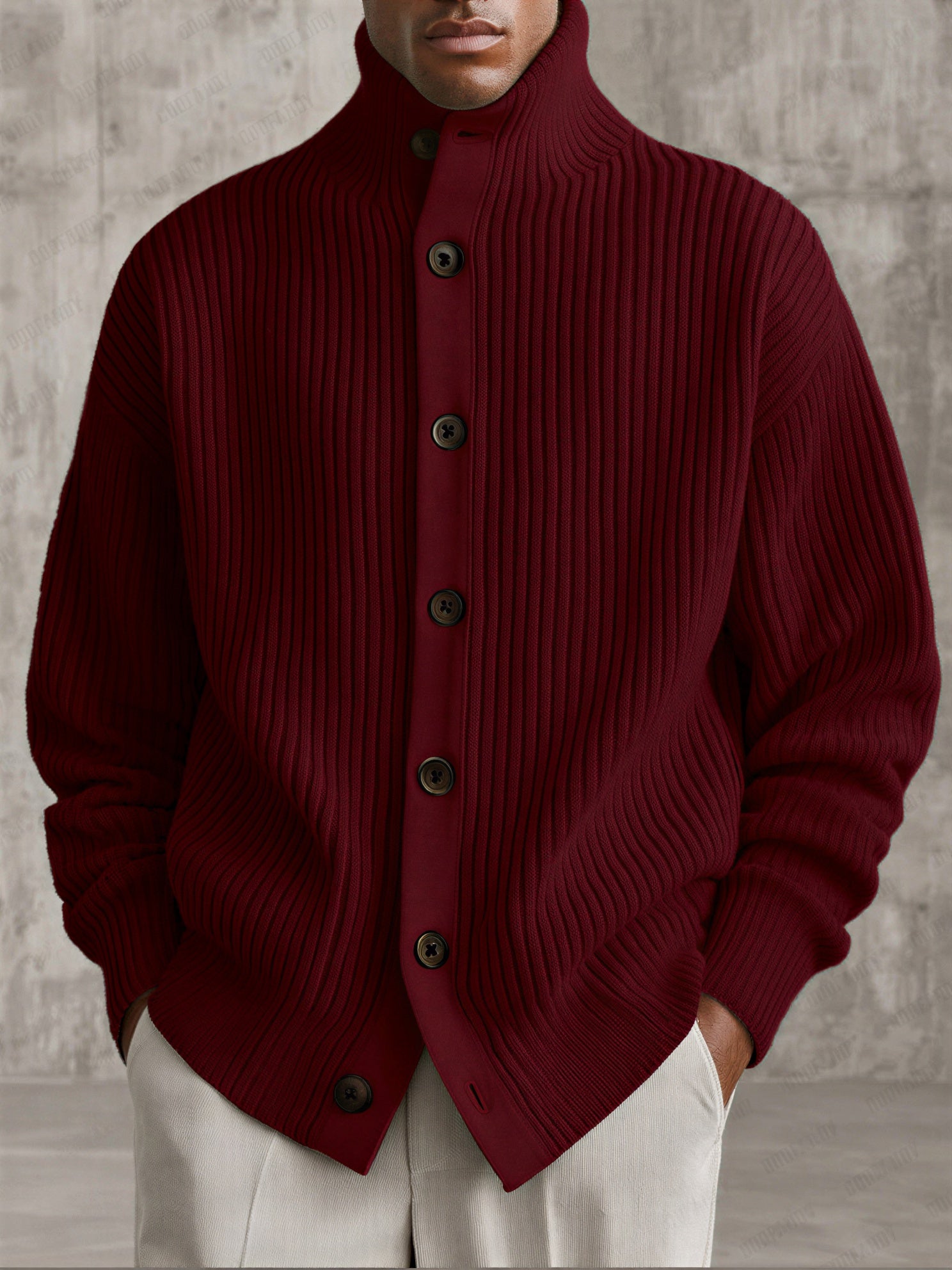 Cardigan a Coste | Collo Alto Casual | Autunno