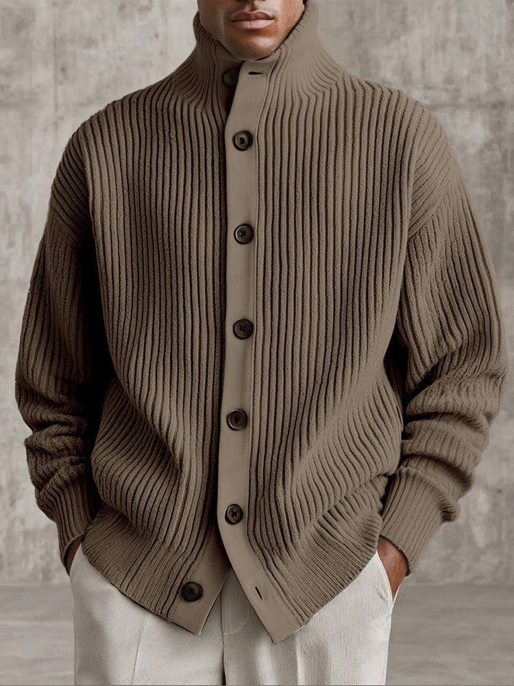 Cardigan a Coste | Collo Alto Casual | Autunno