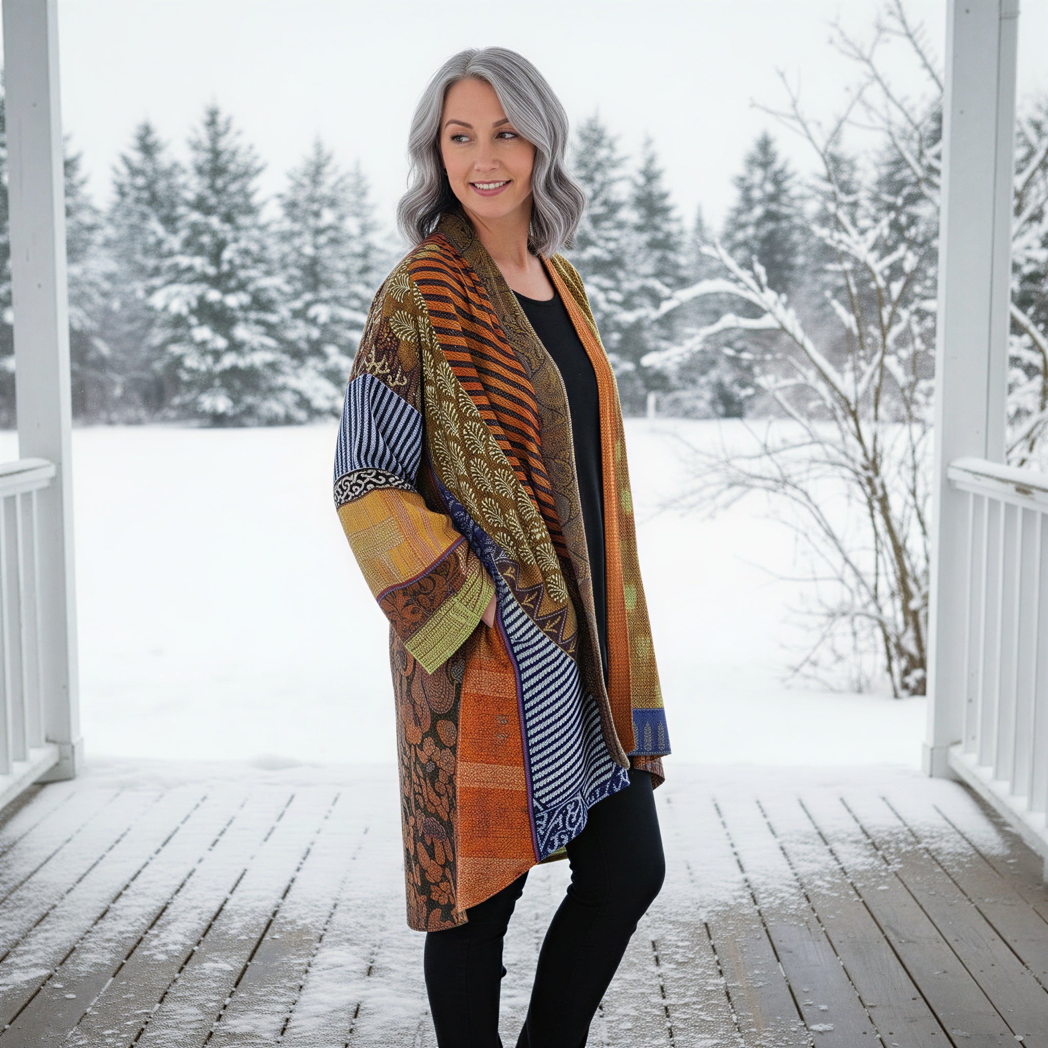 Kimono "Daniela" | Stile Bohémien Floreale | Multistagione