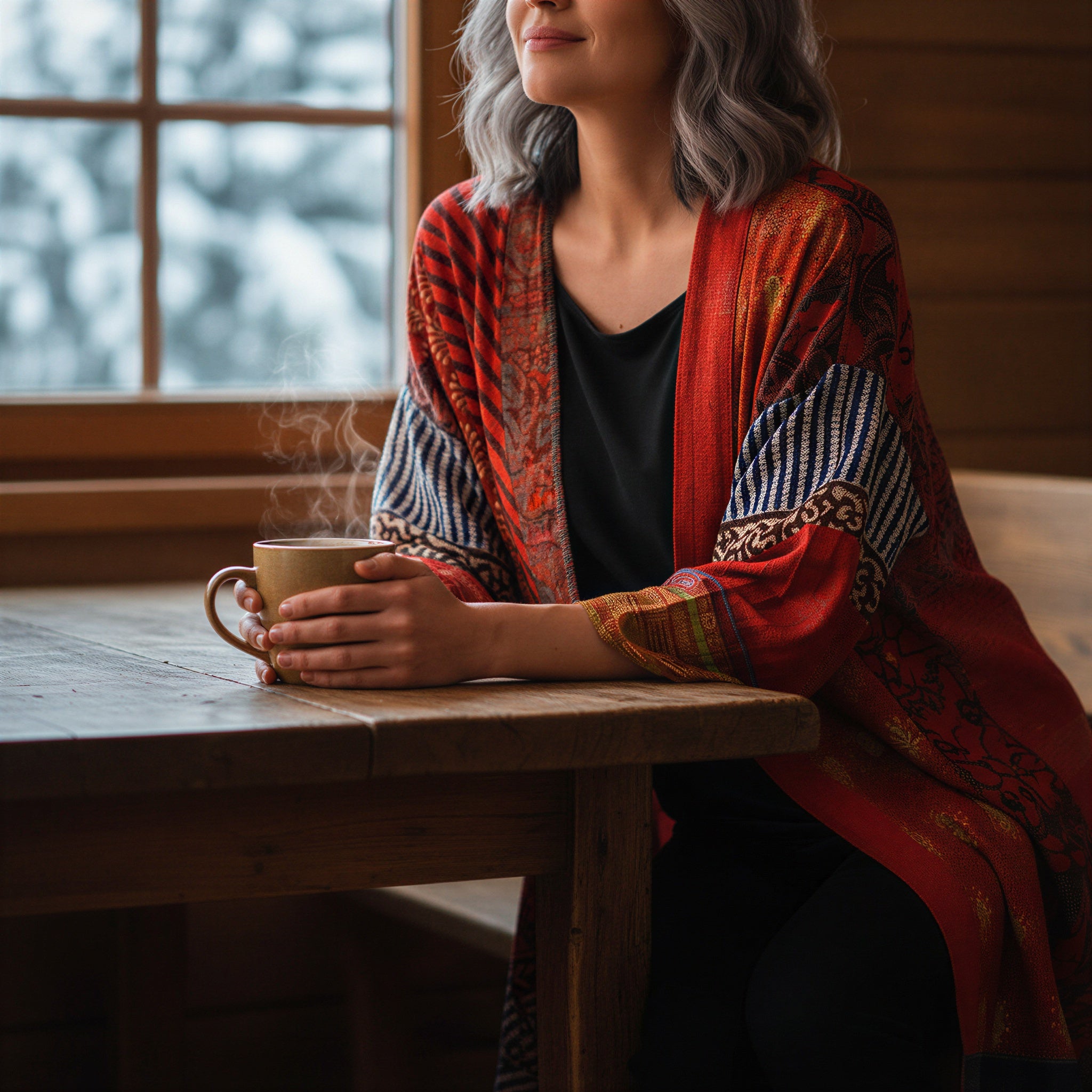 Kimono "Daniela" | Stile Bohémien Floreale | Multistagione