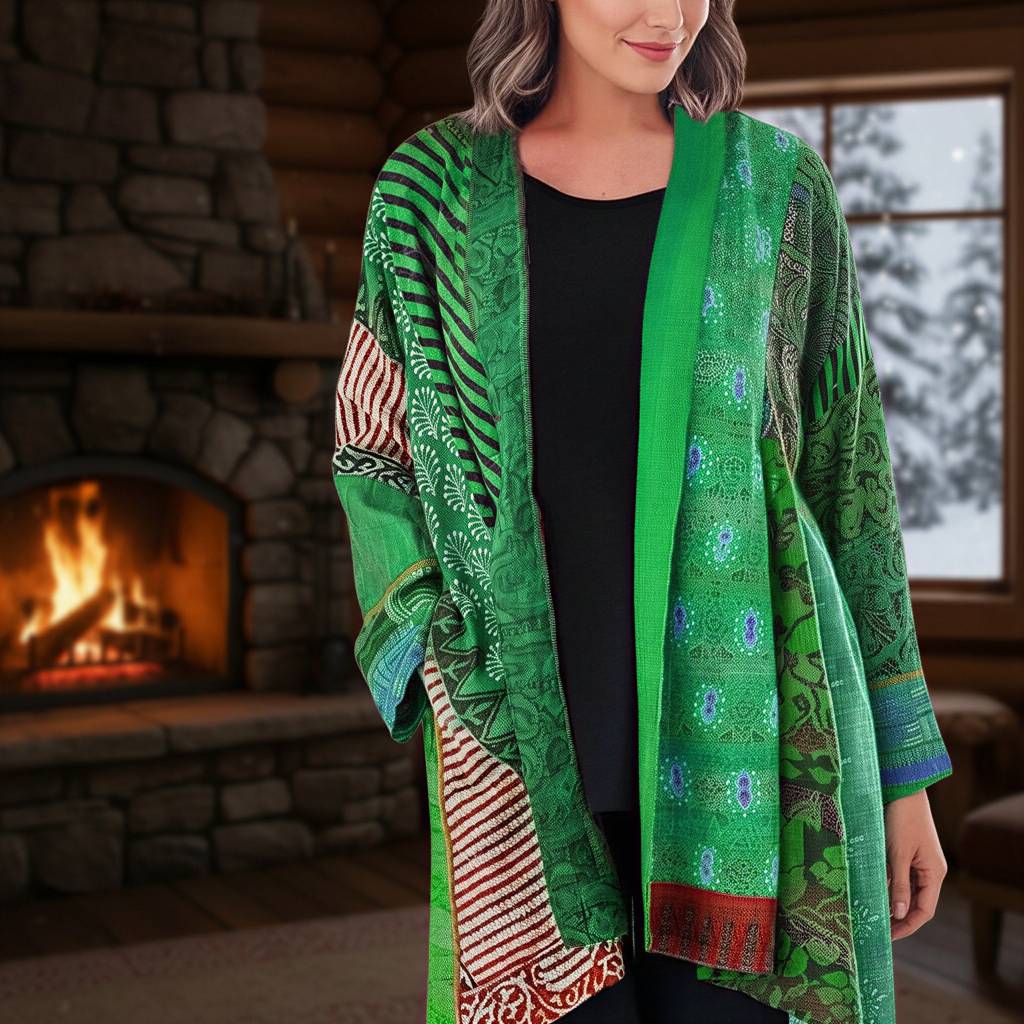 Kimono "Daniela" | Stile Bohémien Floreale | Multistagione