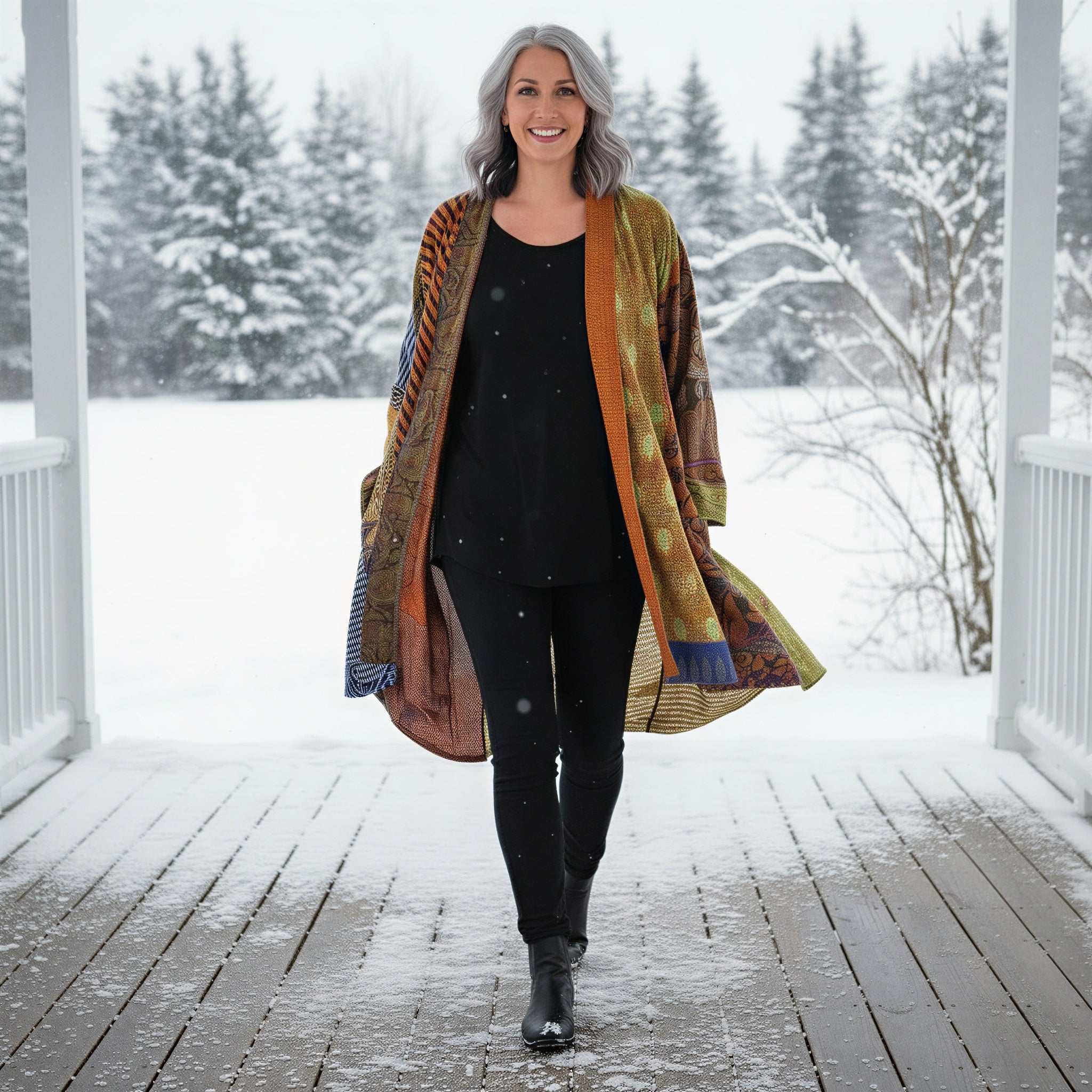 Kimono "Daniela" | Stile Bohémien Floreale | Multistagione