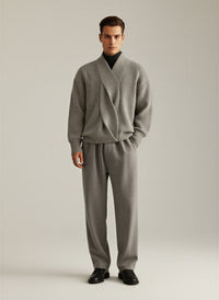 Maglione Uomo | Scollo Incrociato Contemporaneo | Autunno