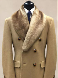 Cappotto Sartoriale Doppiopetto | Lana e Pelliccia | Invernale