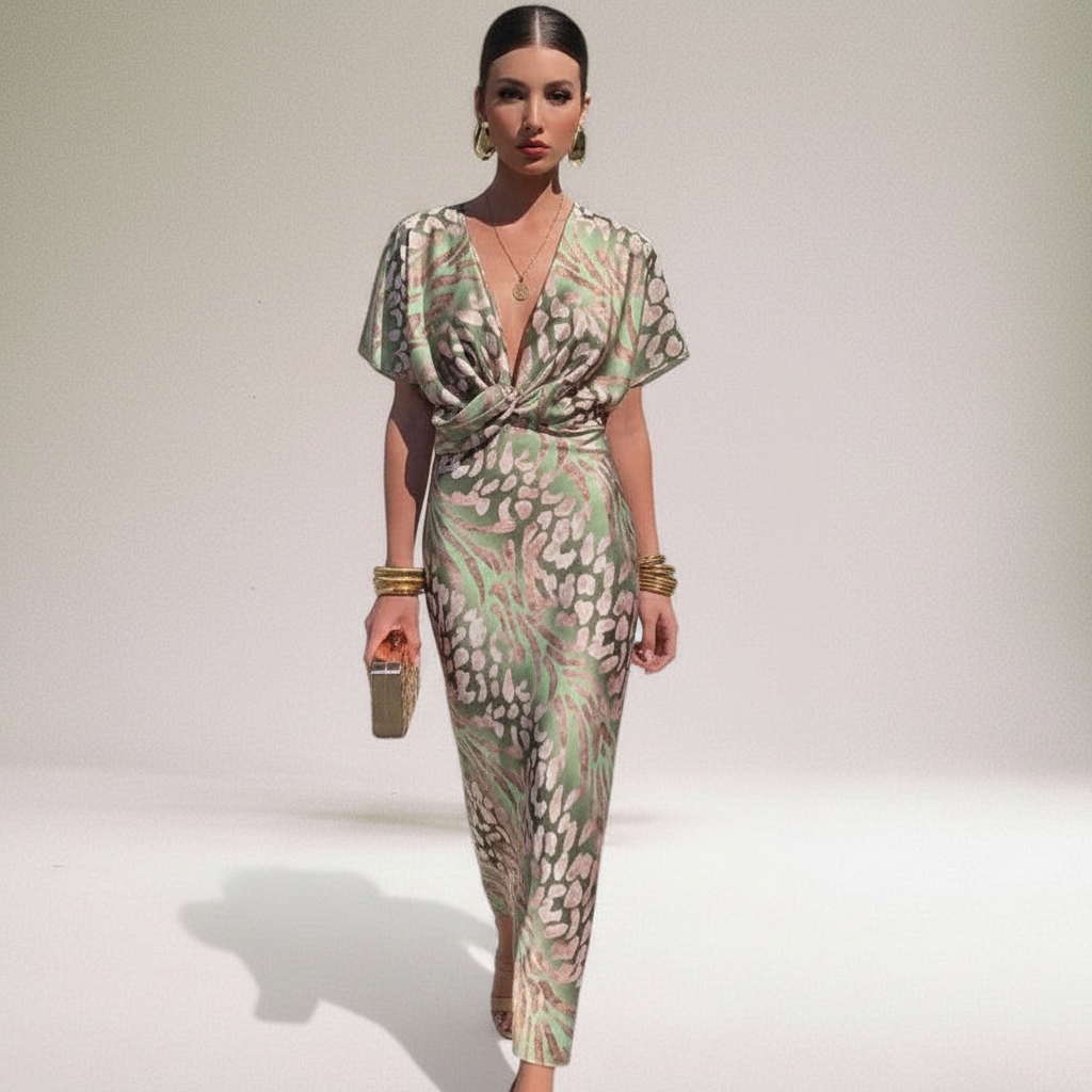 Abito Midi | Elegante Nodo sul busto | Primavera/Estate