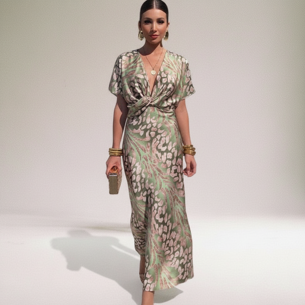 Abito Midi | Elegante Nodo sul busto | Primavera/Estate