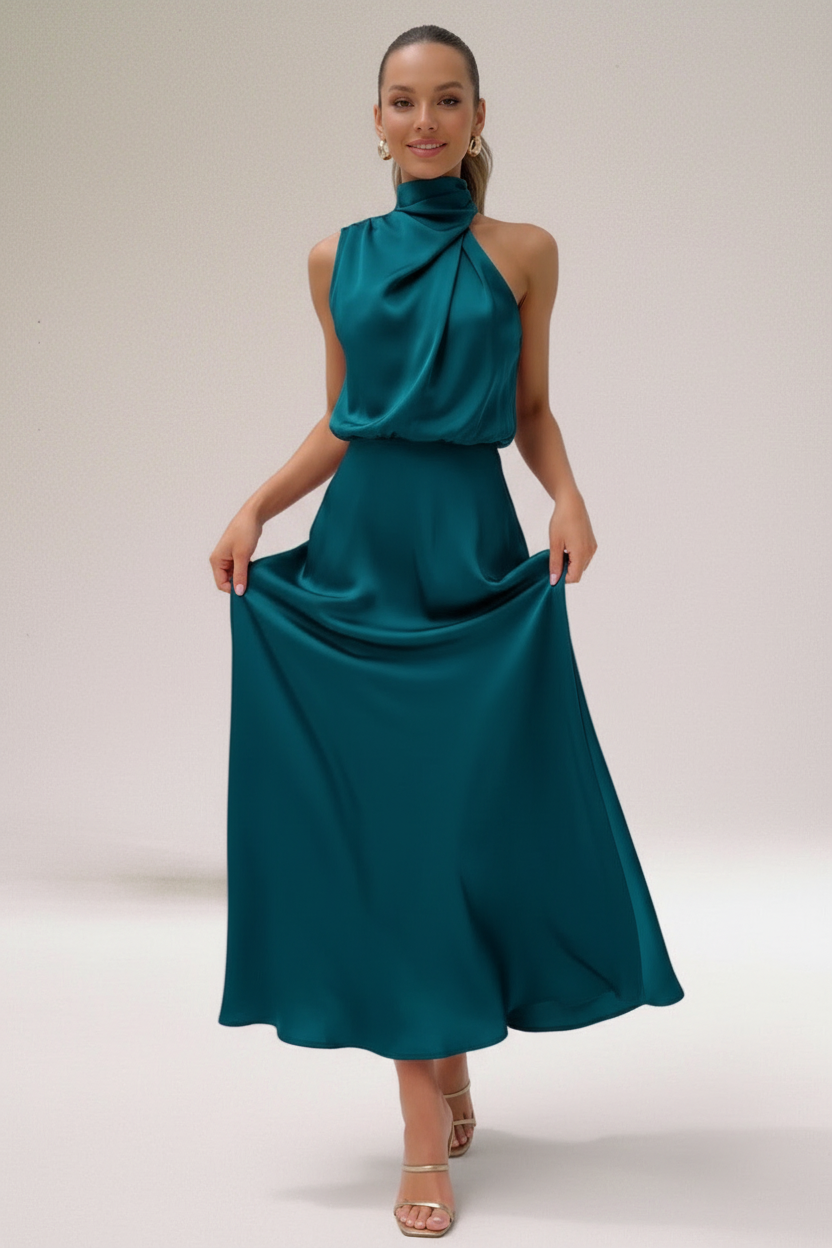 Abito | Elegante Scollatura asimmetrica | Tutto l'anno
