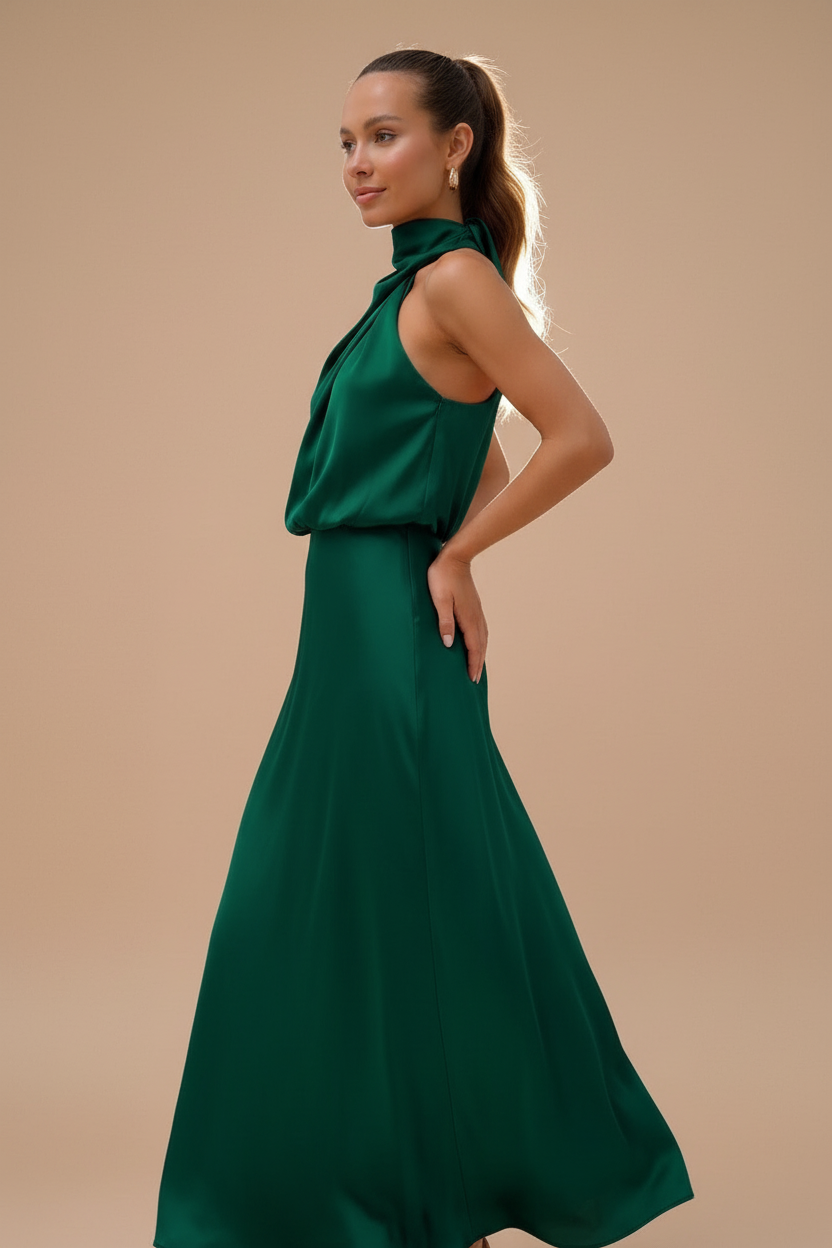 Abito | Elegante Scollatura asimmetrica | Tutto l'anno