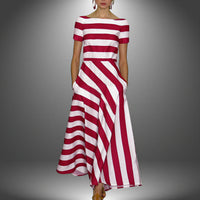 Abito Maxi | Nautico Gonna a righe con tasche | Estate