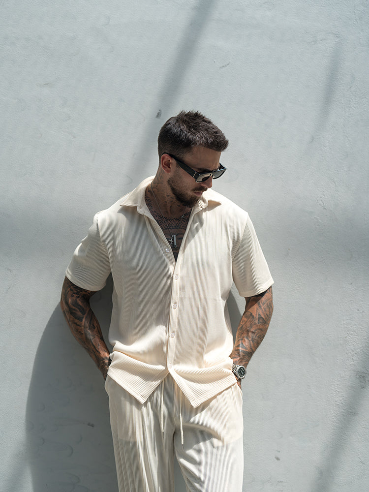 Nicolas Completo Estivo Casual a Righe con Vestibilità Morbida