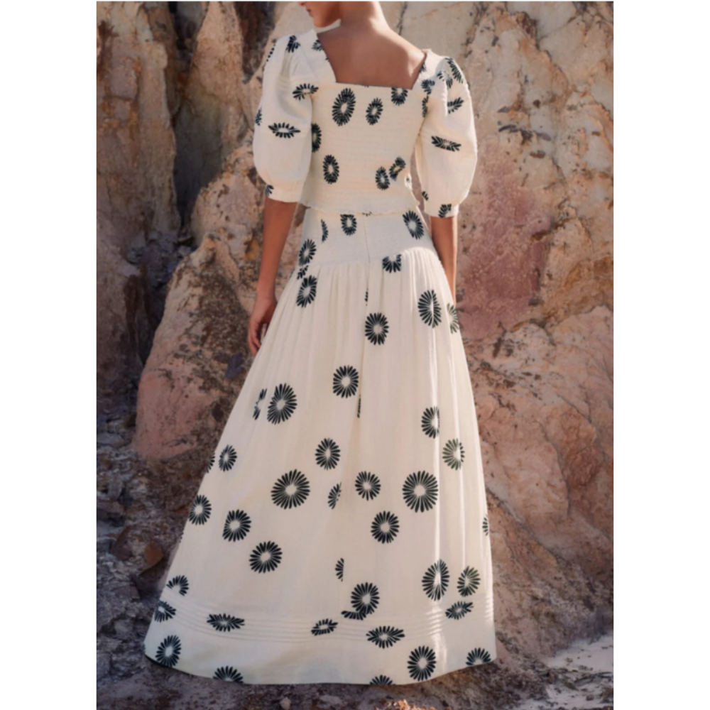 Completo Top e Gonna Floreale Bohémien