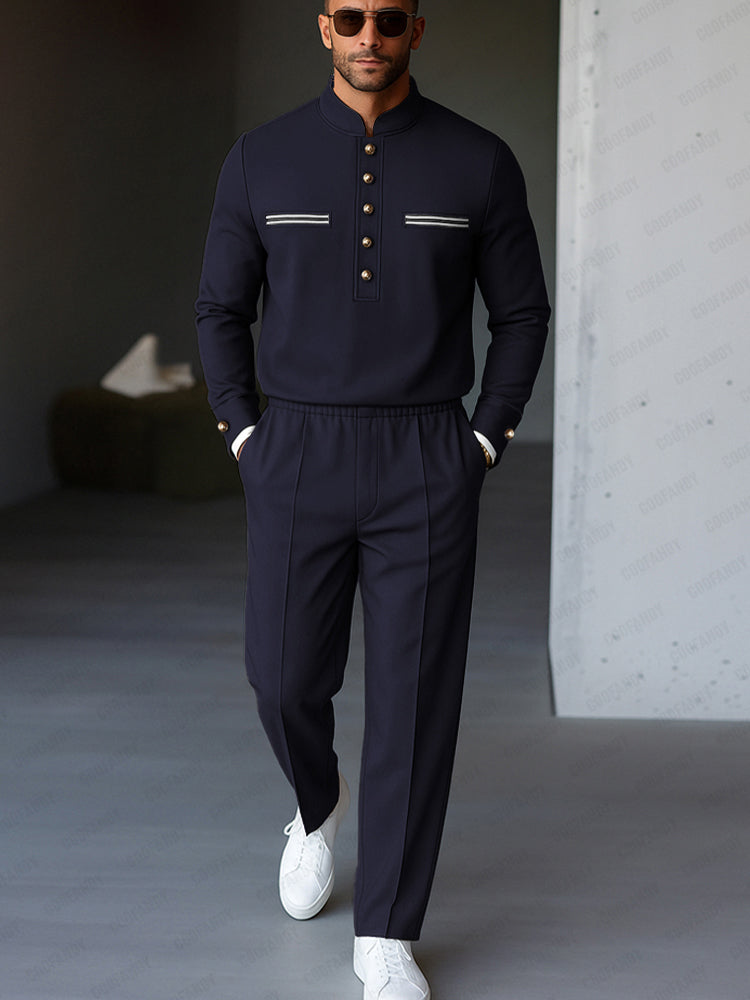 Ronaldo Completo Stile Militare Moderno in Tinta Unita