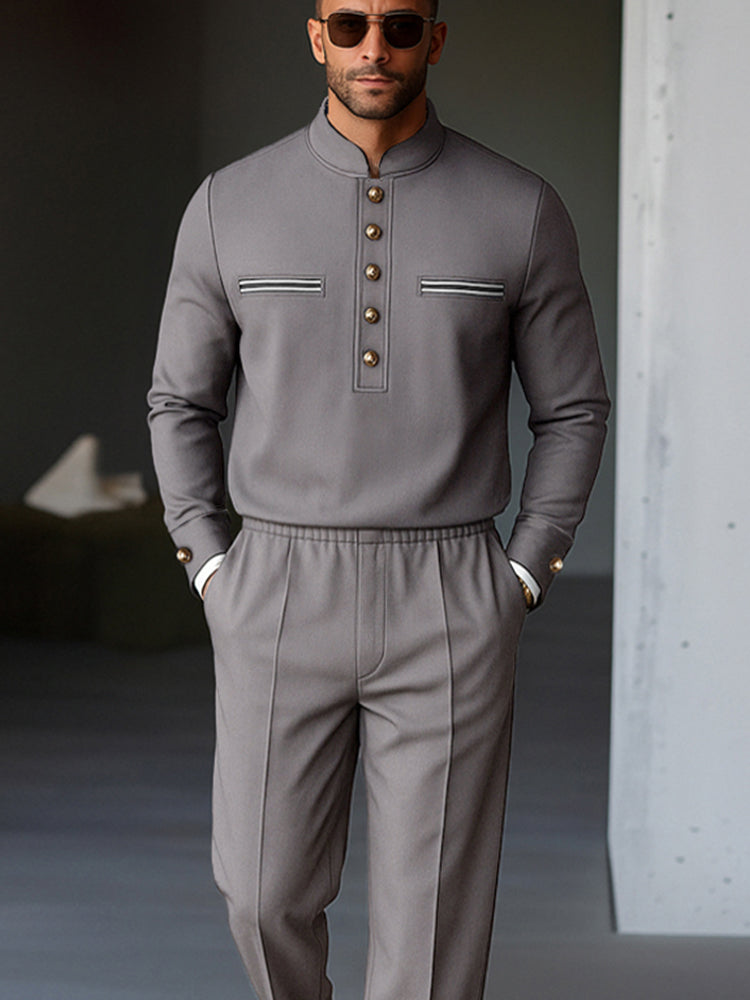 Ronaldo Completo Stile Militare Moderno in Tinta Unita