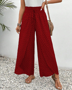 Dorio Moda Women's Pants – Wide Leg, Elastic Waistband, Drawstring, Multi-Color-83218-20c1de51-6037-465f-91a7-dc833f572c1c