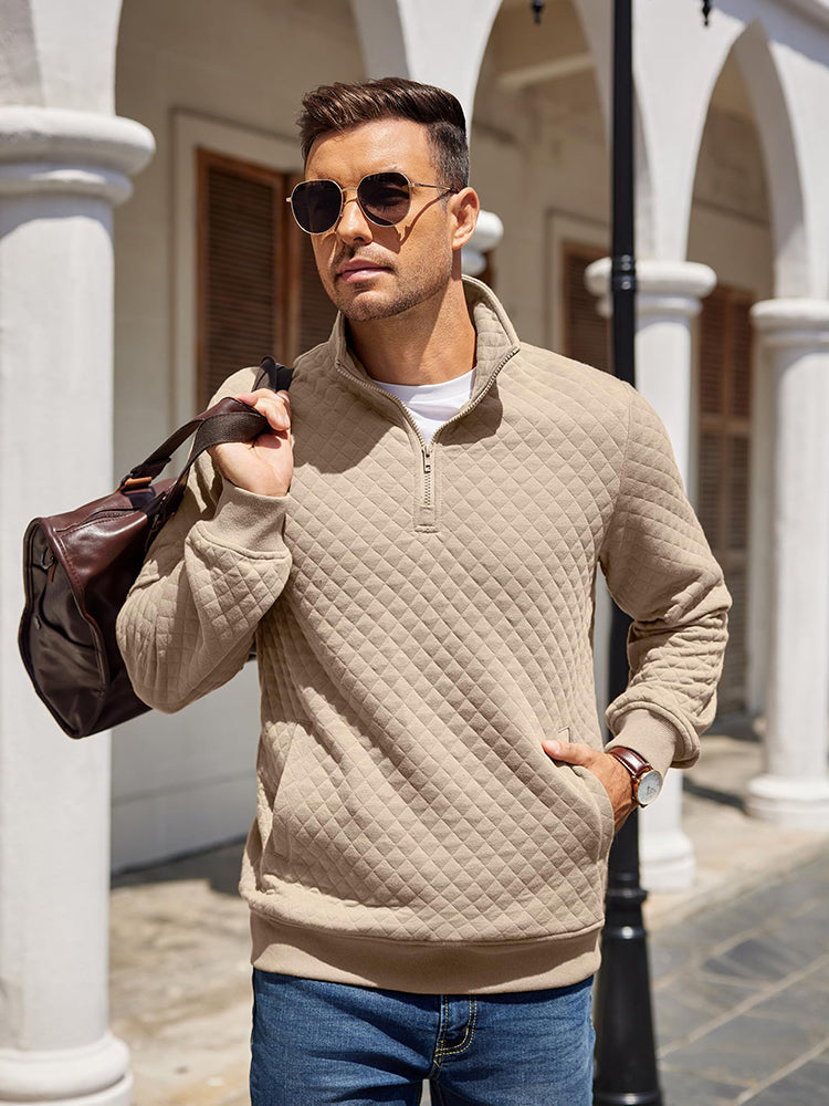 Martin Maglione Quilted con Mezza Zip: Stile e Comfort