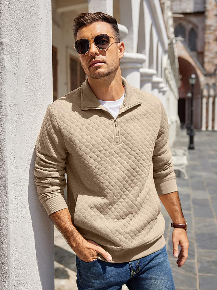 Martin Maglione Quilted con Mezza Zip: Stile e Comfort