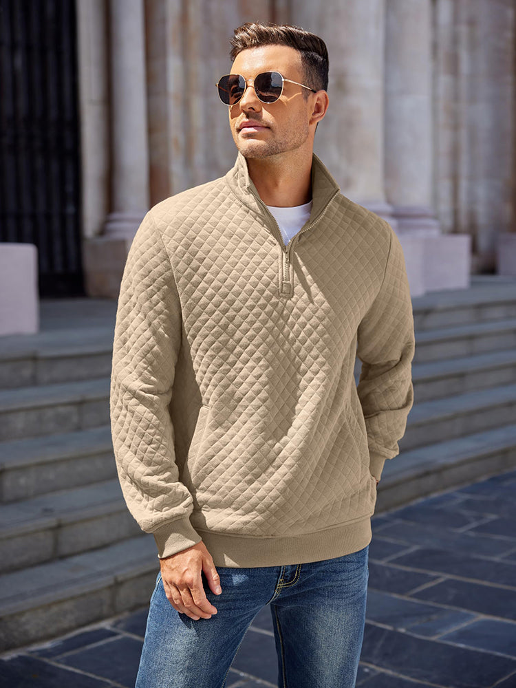 Martin Maglione Quilted con Mezza Zip: Stile e Comfort