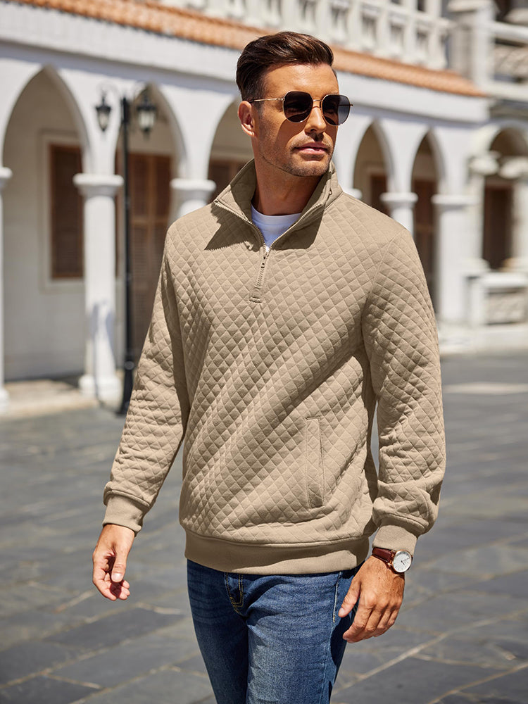 Martin Maglione Quilted con Mezza Zip: Stile e Comfort