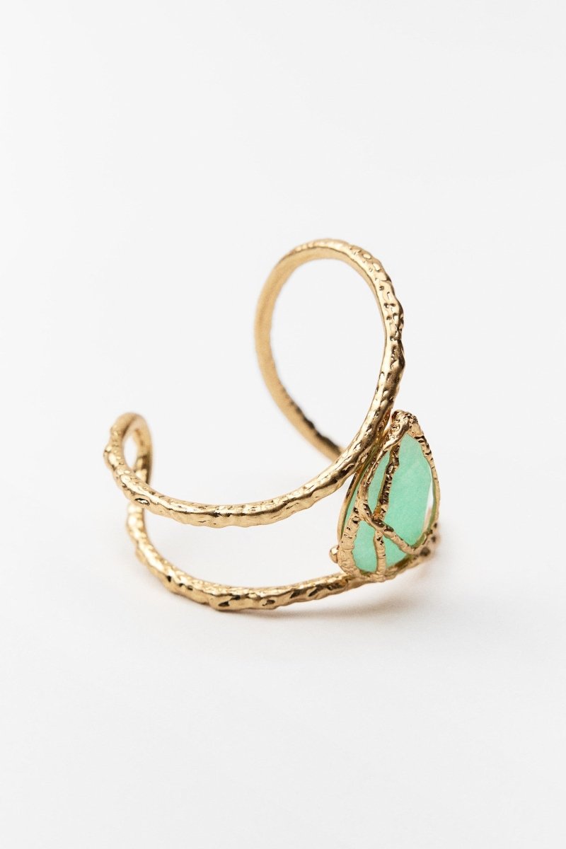 Bracciale Scultura con Gemma Ovale