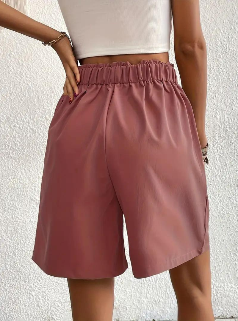 Donna Shorts Vita Alta Pieghe Frontali Tasche Funzionali-82558-26fbb20f-9aa7-4ac1-af69-190268f7147e