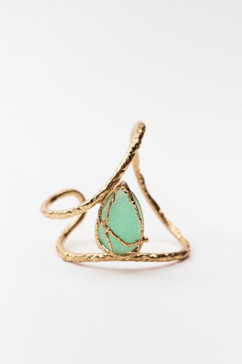 Bracciale Scultura con Gemma Ovale