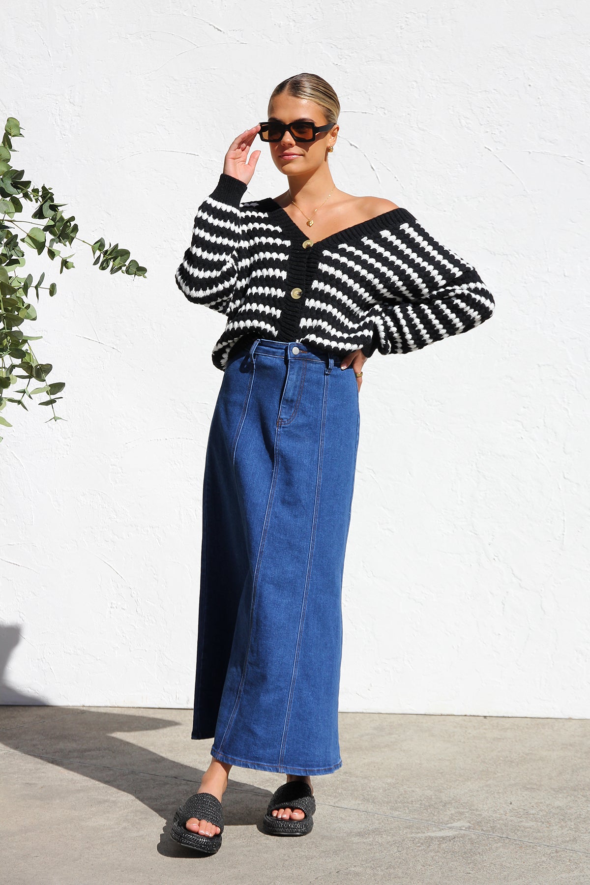 Gonna Midi Denim - Stile Classico Raffinato