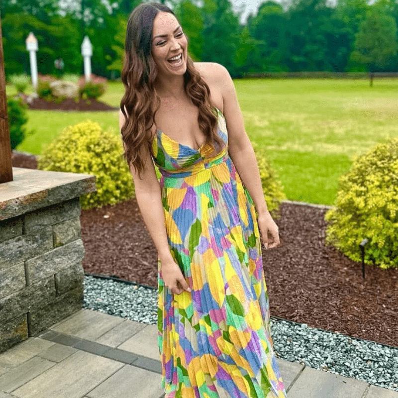 Abito Midi con Scollo a Cuore