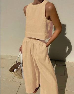 Completo Top Corto e Pantaloni Ampi