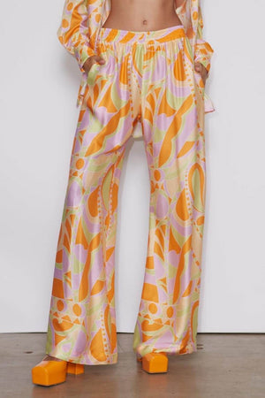 Completo Boho Chic: Top, Bra & Pantaloni Ampi