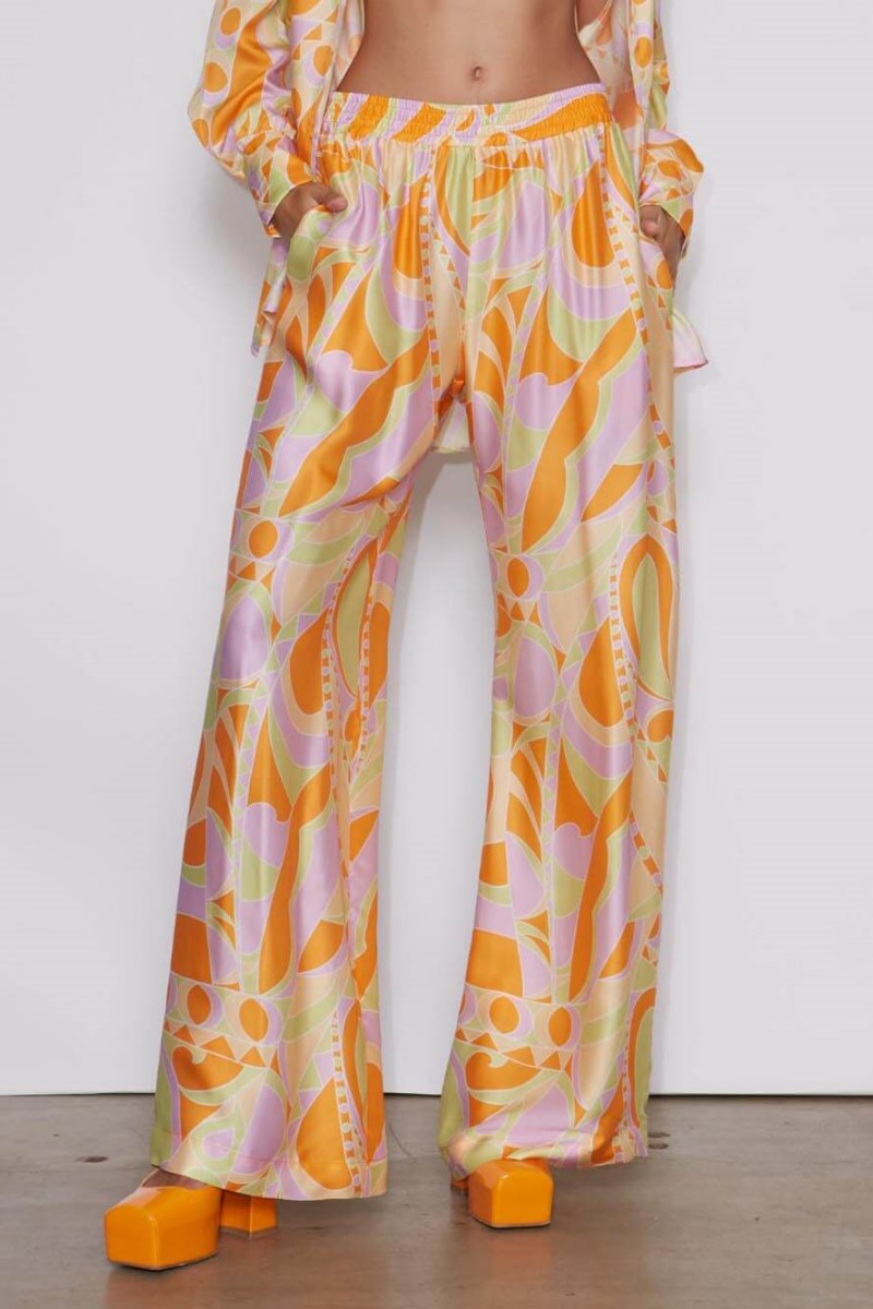 Completo Boho Chic: Top, Bra & Pantaloni Ampi