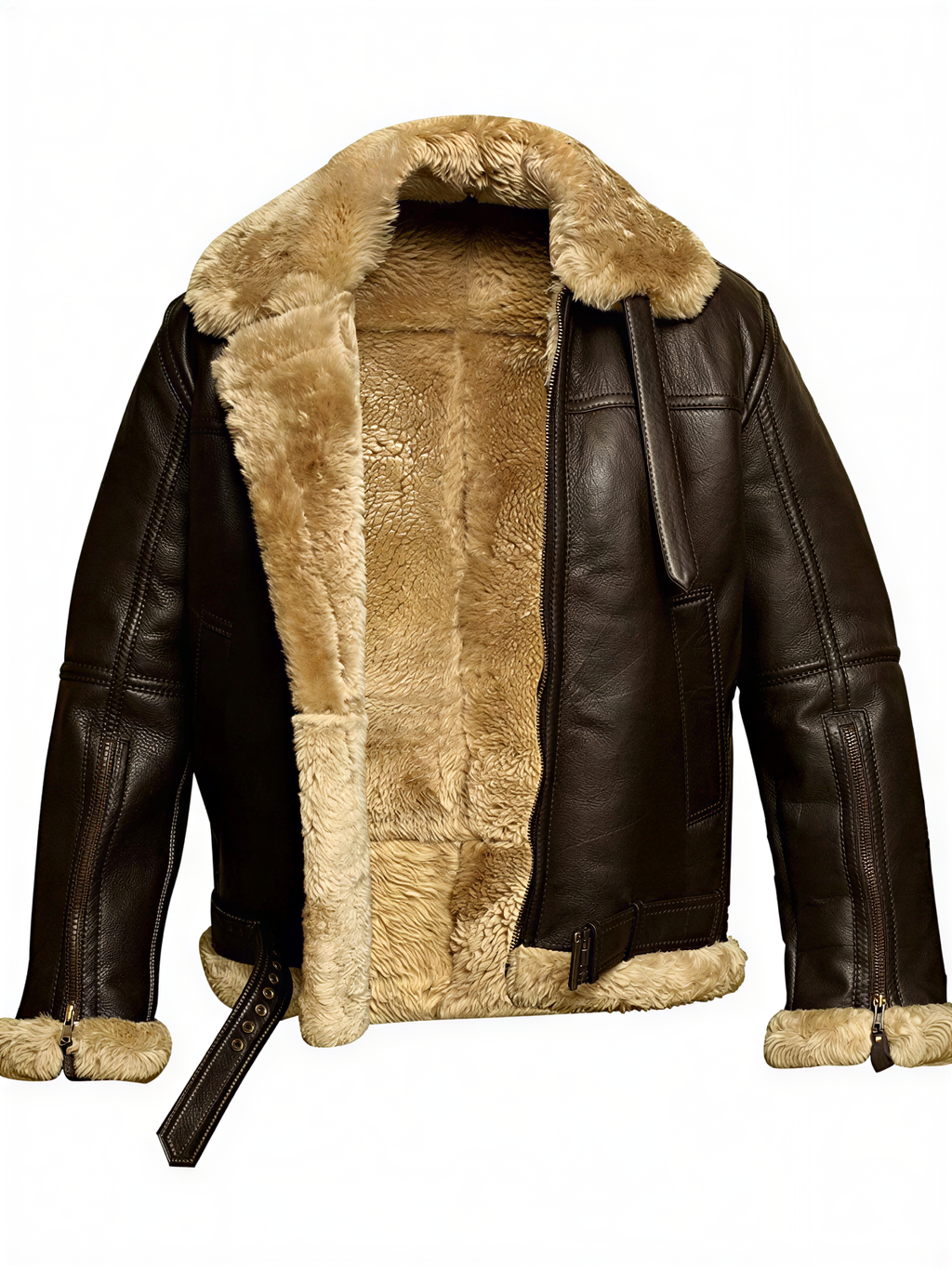 Giacca Aviatore in Pelle | Calda Shearling | Inverno