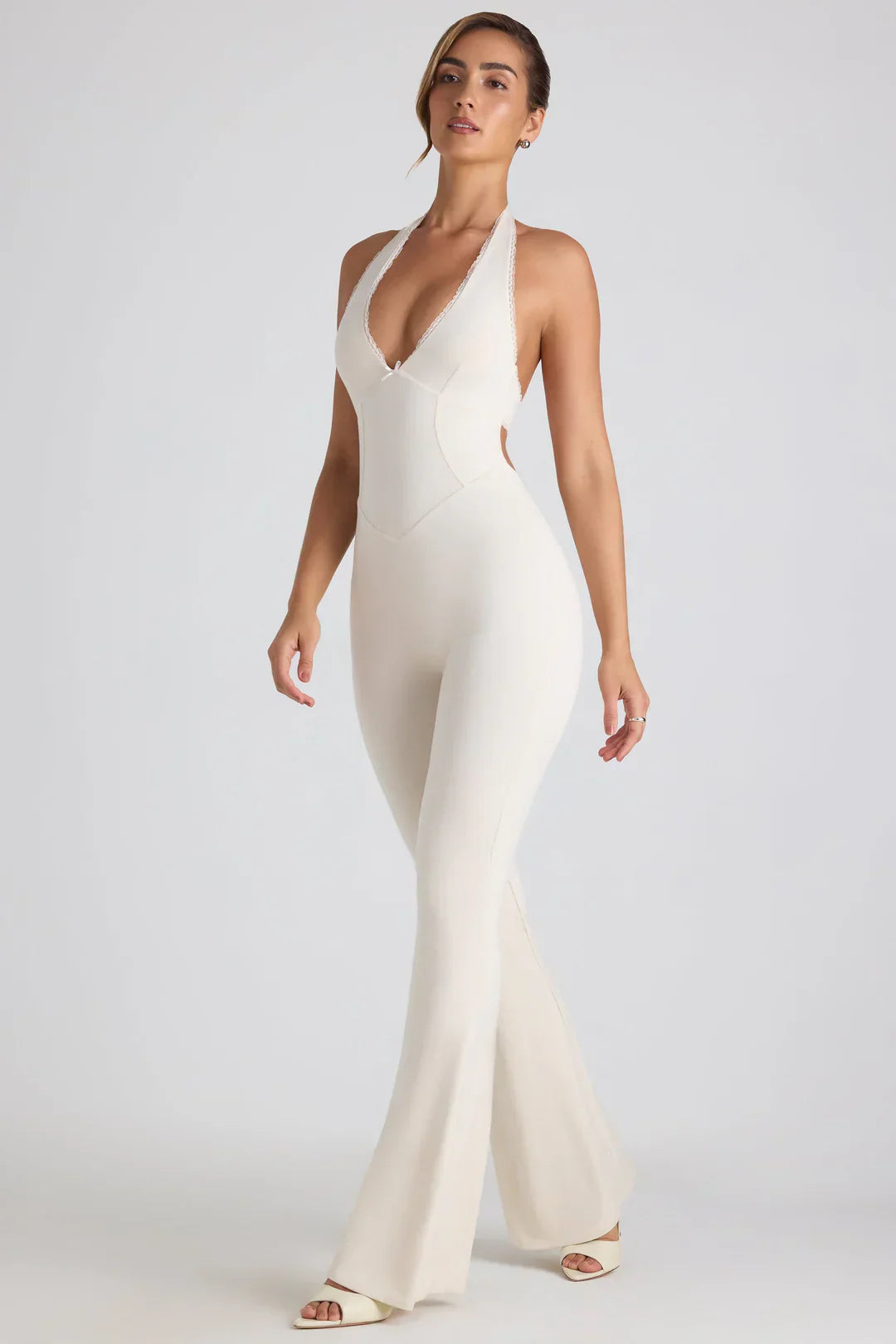 Tuta Donna a Costine – Scollo Halter, Gamba Svasata, Fasciante-83502-3a6e80a4-9e2e-4edb-aad6-74190e45bd52