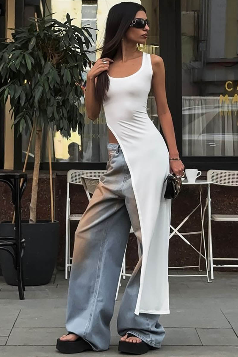 Abito/Top Minimalista con Spacco Audace