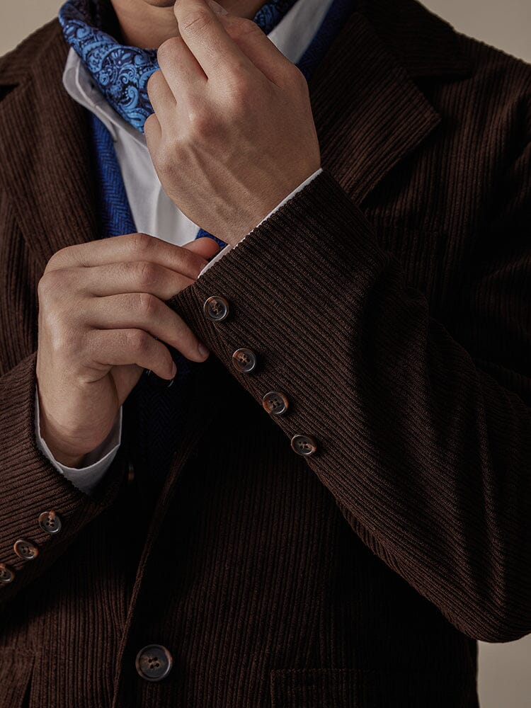 Elegant Corduroy Blazer Jacket Jackets coofandy 