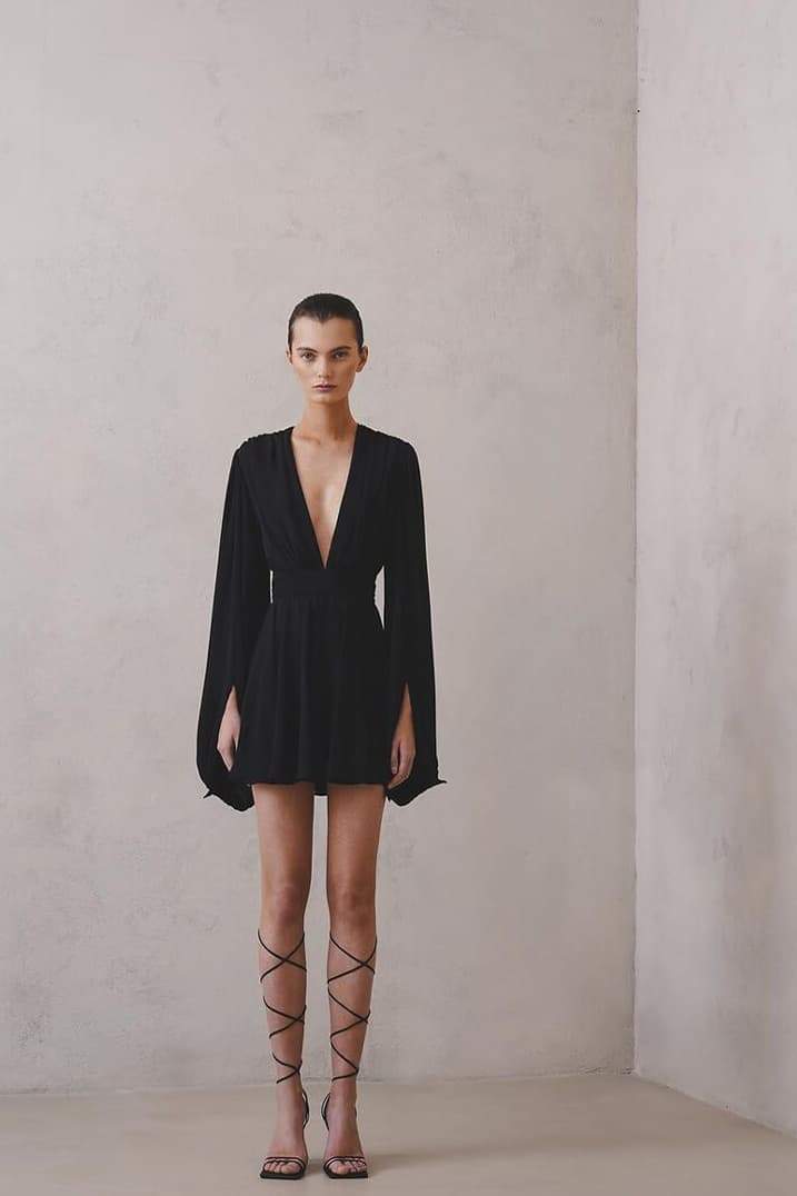 Abito Elegante con Maniche Voluminose