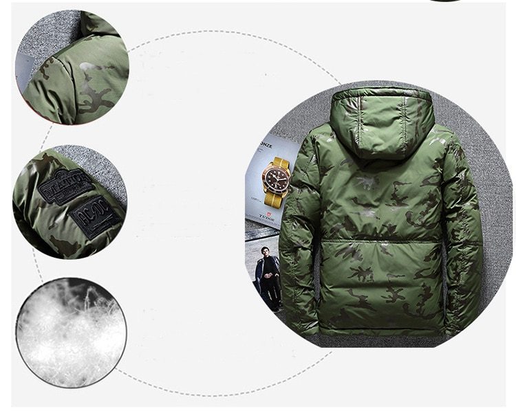 Camouflage Men's Winter Jacket Coat Hooded Casual Slim Down Parka Autumn Camo Windproof Warm Mens Overcoat by http://Lolyshop.shop
