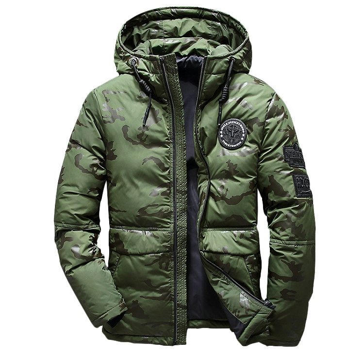 Camouflage Men's Winter Jacket Coat Hooded Casual Slim Down Parka Autumn Camo Windproof Warm Mens Overcoat by http://Lolyshop.shop