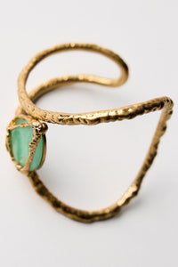Bracciale Scultura con Gemma Ovale