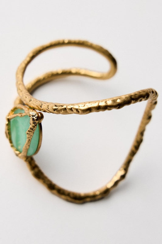 Bracciale Scultura con Gemma Ovale