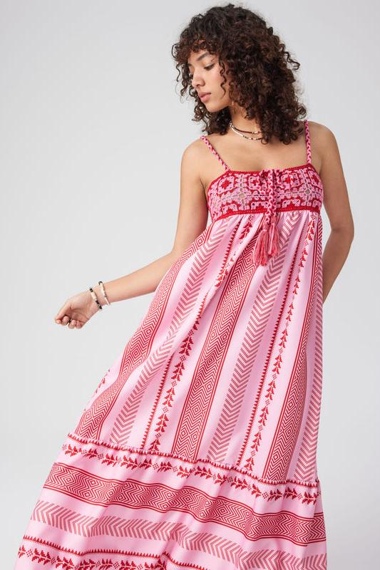 Abito Lungo Bohemien Ricamato