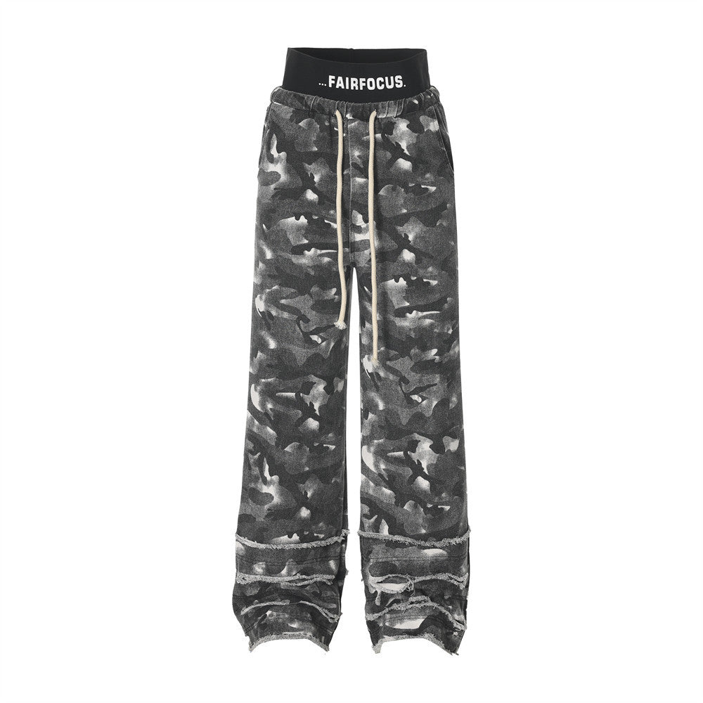 Camouflage Straight-leg Wide-leg Pants Men's Clothing European And American by http://Lolyshop.shop