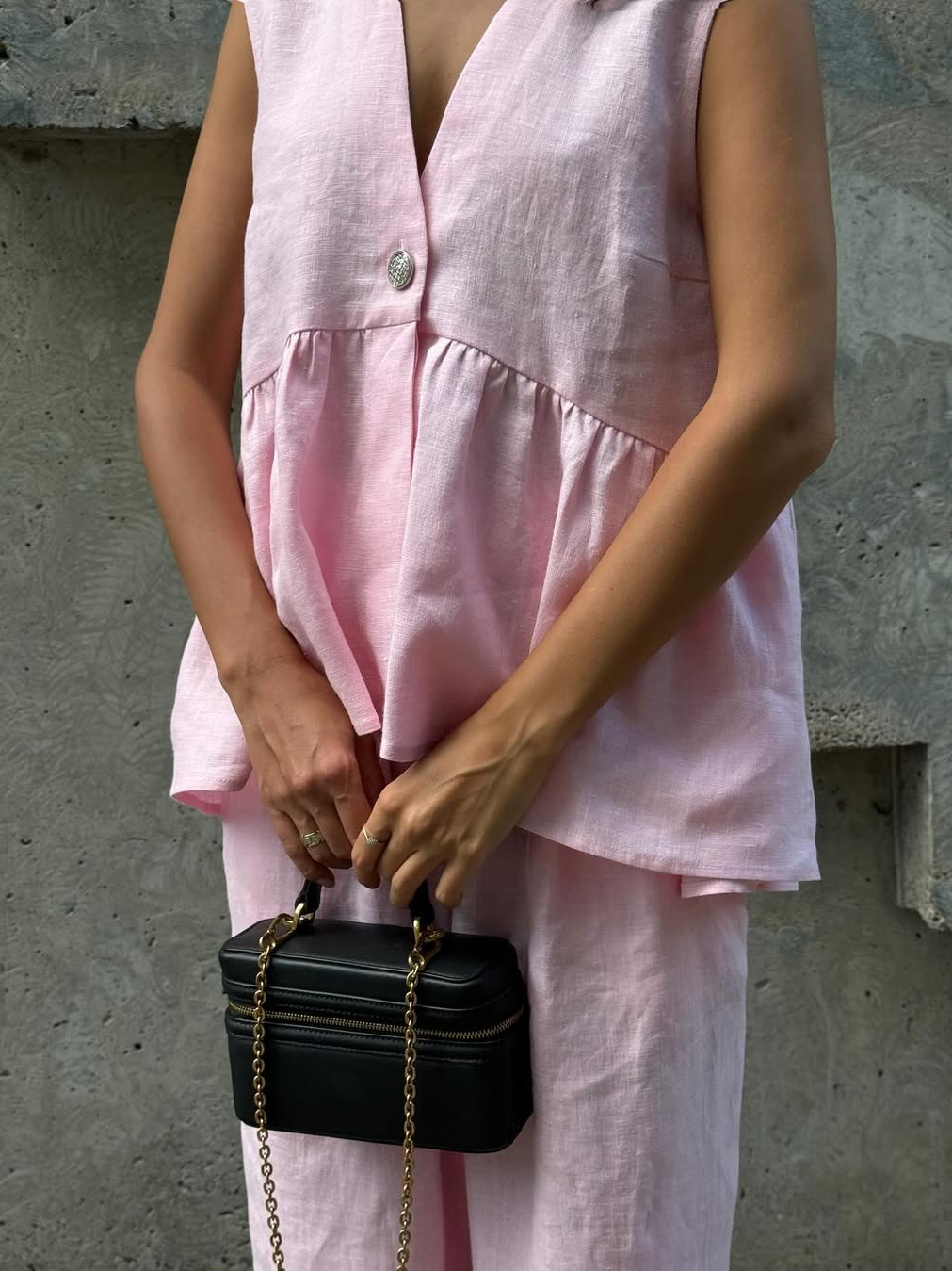 Dorio Moda Completo Due Pezzi Donna Lino – Top Senza Maniche & Pantaloni Palazzo Scollo a V-83272-4bbf5cd4-b085-4c5a-92d3-34eeb6c17a94