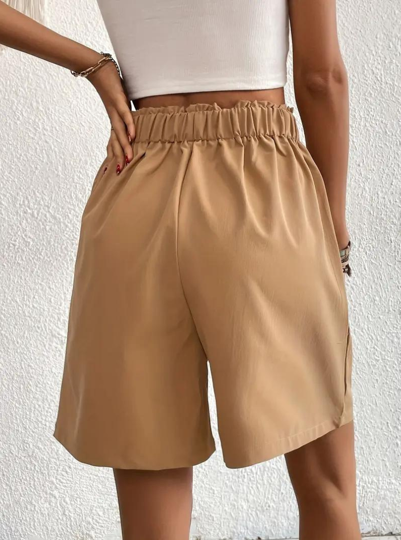 Donna Shorts Vita Alta Pieghe Frontali Tasche Funzionali-82558-4c8d47a7-5aac-4af1-bfc3-cb58826d274b