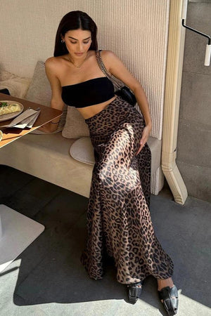 Gonna Maxi Stampa Animalier Chic