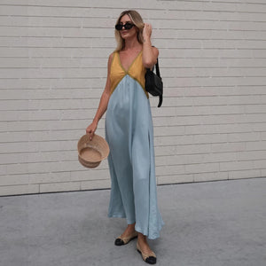 Abito Midi Color Block - Eleganza Disinvolta