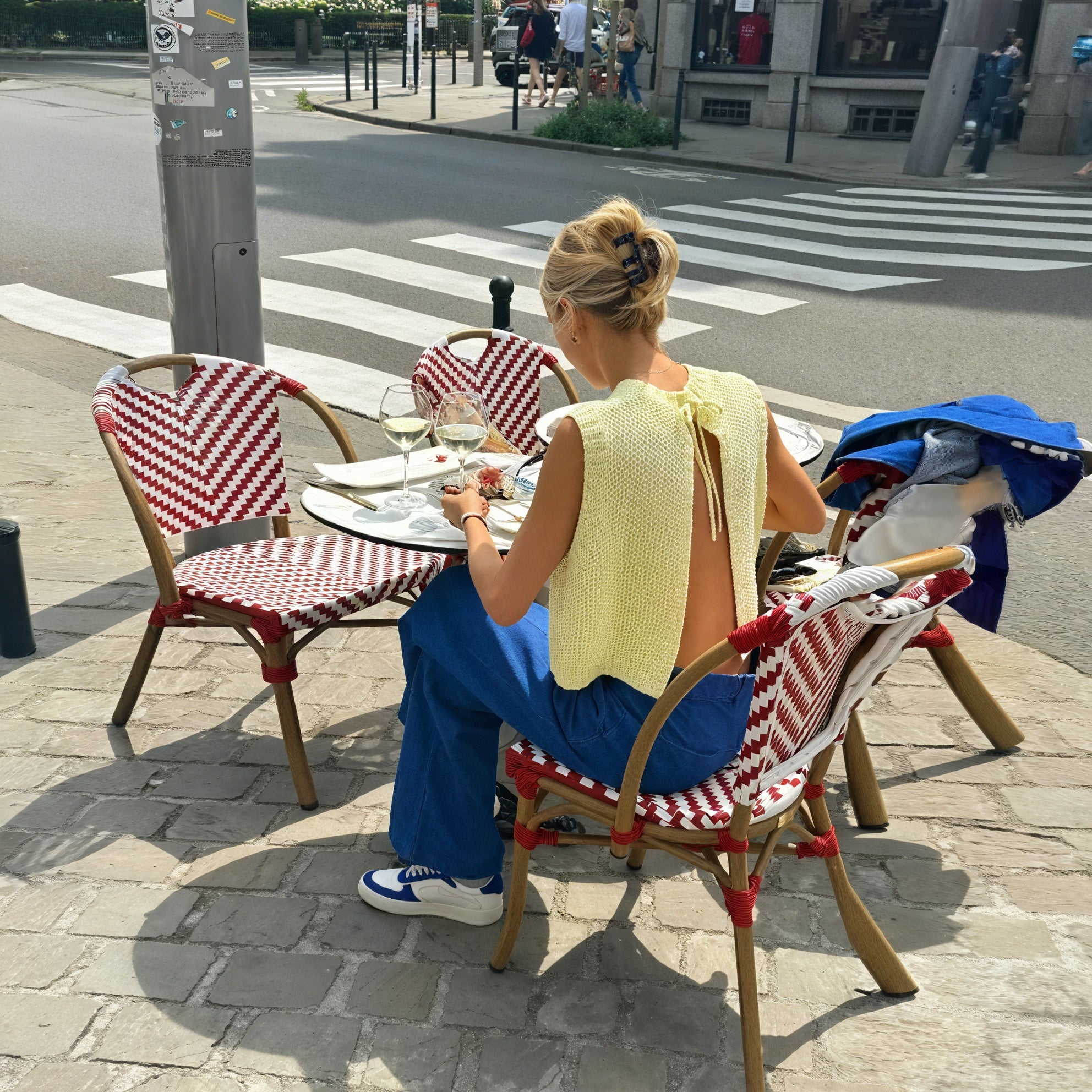 Top Knit Senza Maniche con Schiena Scoperta