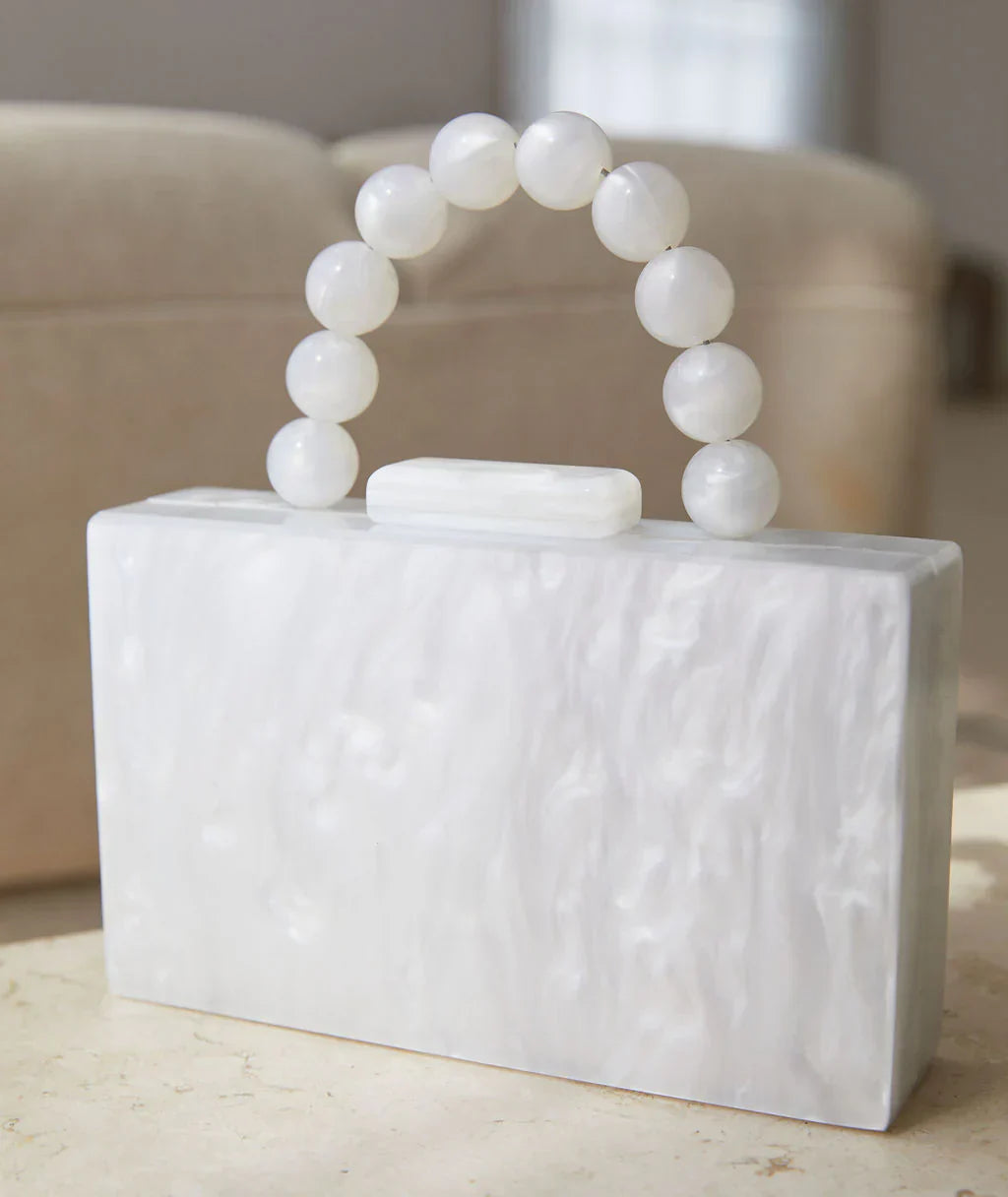 Clutch Rettangolare con Dettagli Gioiello