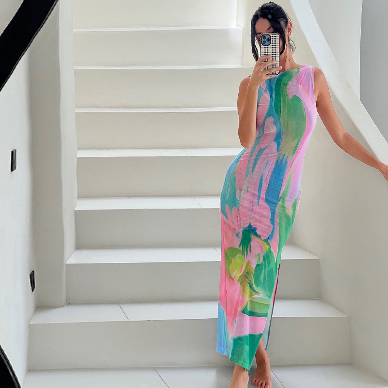 Abito Chic con Stampa Floreale Vivace