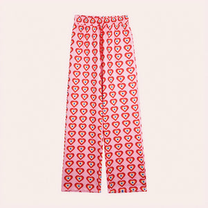 Pantaloni Ampi Fantasia Cuore