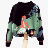 Maglione Oversize con Design Giocoso